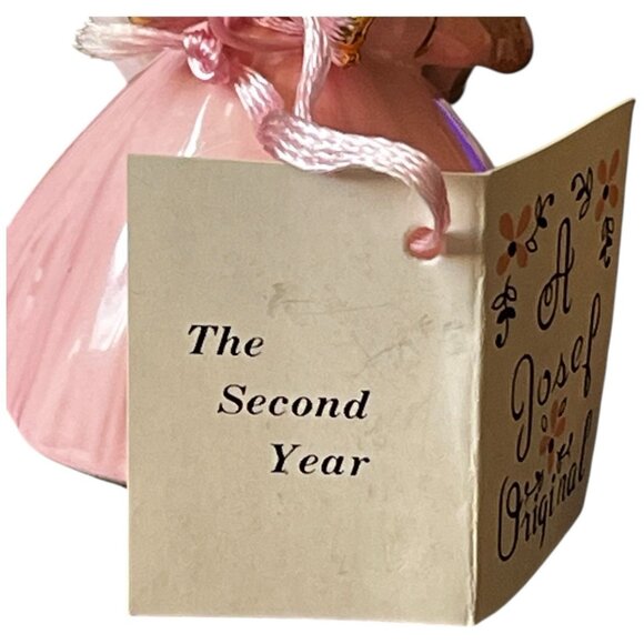 Vintage Josef Originals Birthday Angel Age 2 Pink Dress Teddy Bear Japan w/ Tag - Picture 10 of 10